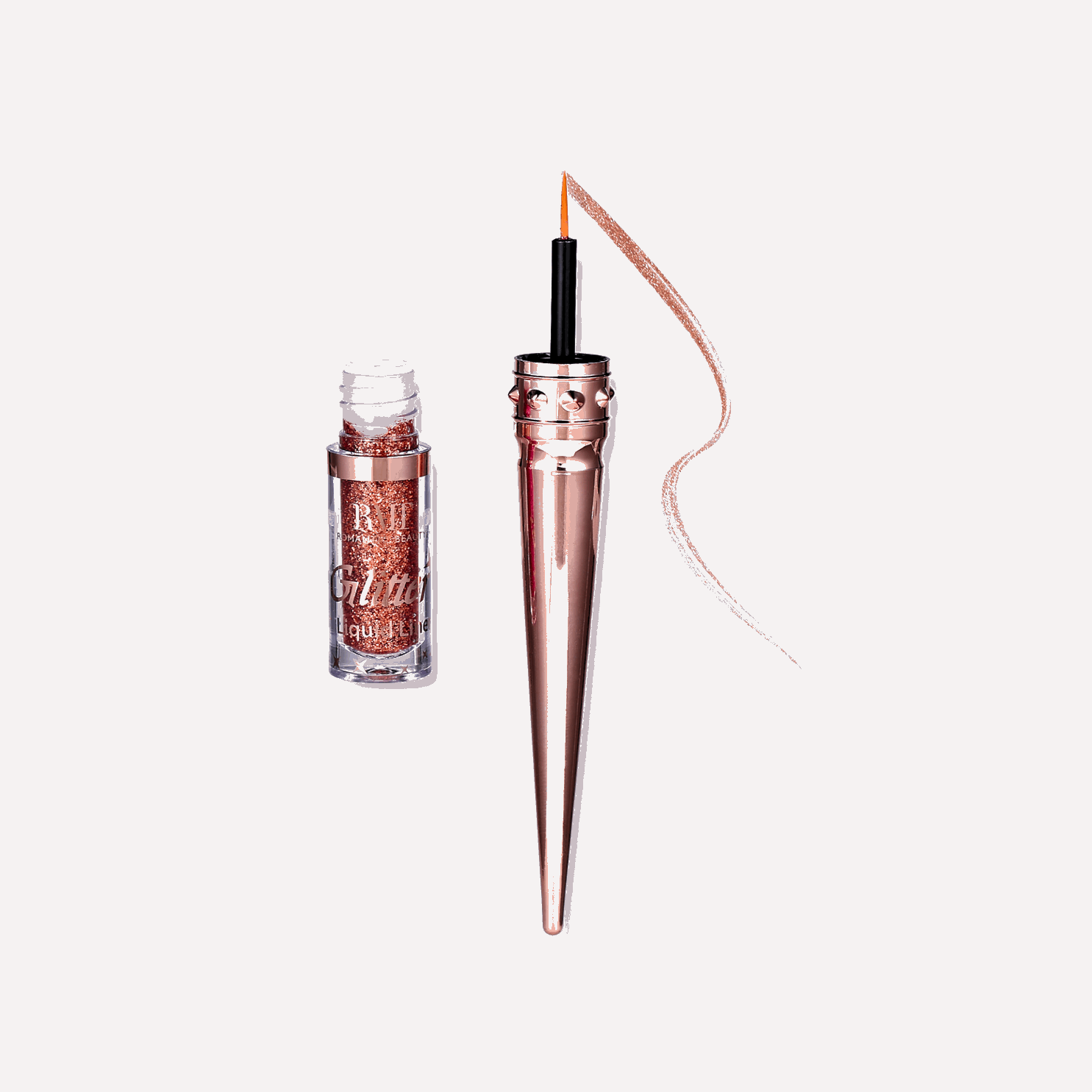 Eyeliner liquide pailletté tons dorés