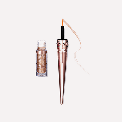 Eyeliner liquide pailletté tons dorés