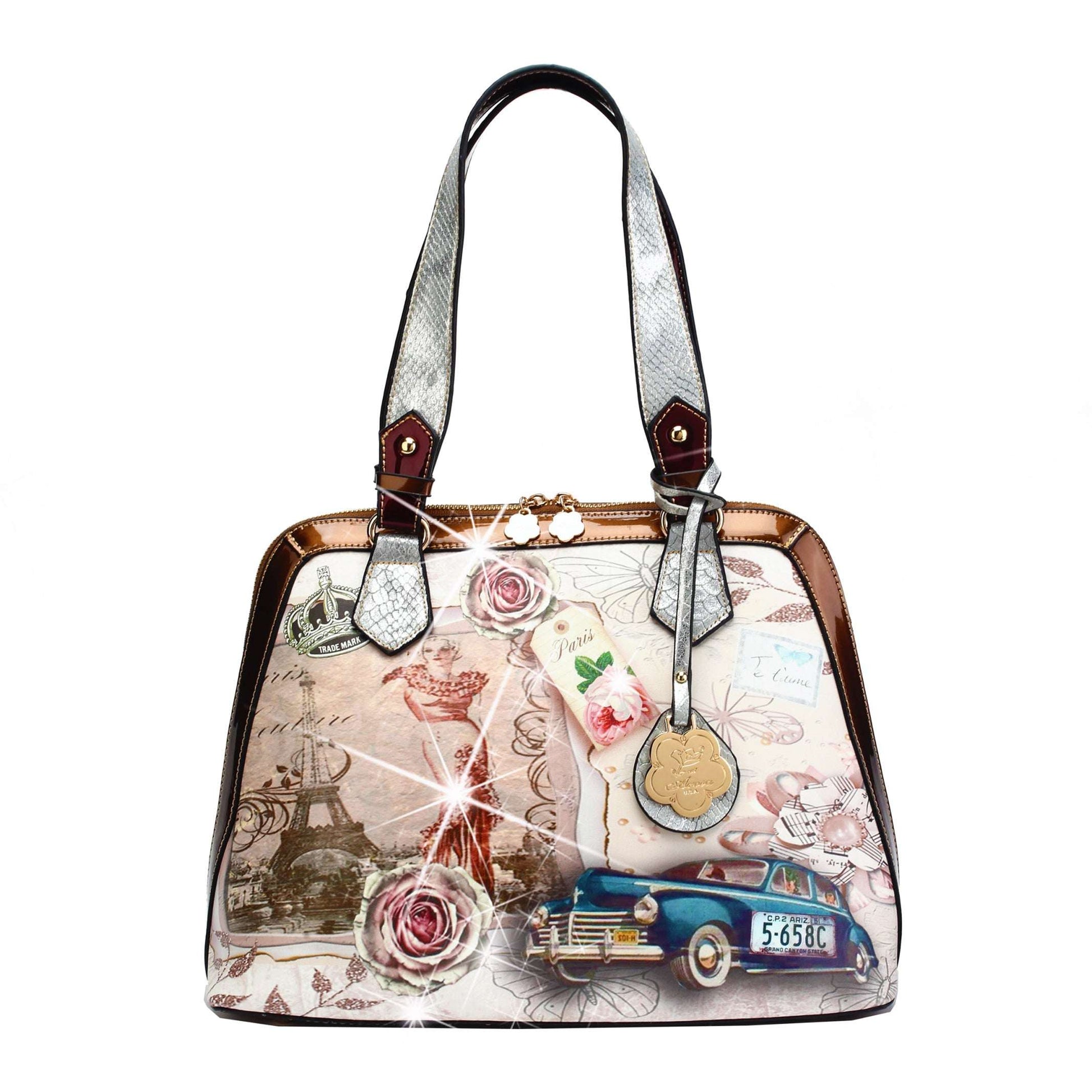Sac tote vintage illustration parisienne