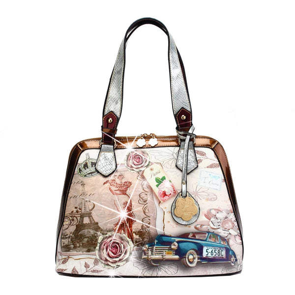 Sac tote vintage illustration parisienne