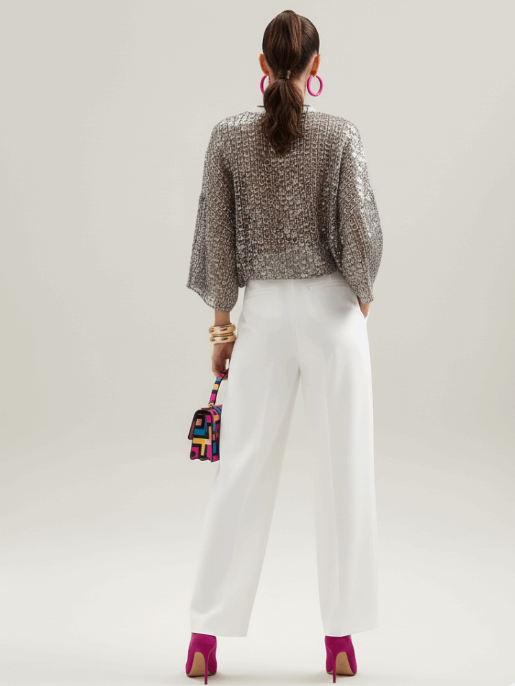 Top sequins écailles argenté femme | bymanyc ® new york - MyParisMonaco