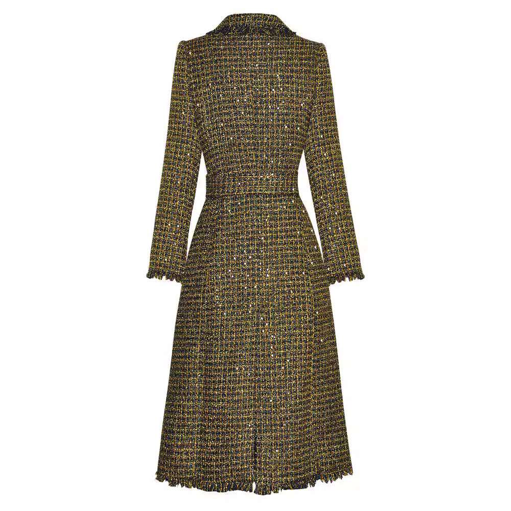 Trench coat carreaux dorés upper east side femme | bymanyc ® new york - MyParisMonaco