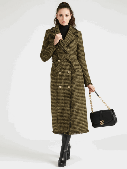 Trench coat carreaux dorés upper east side femme | bymanyc ® new york - MyParisMonaco