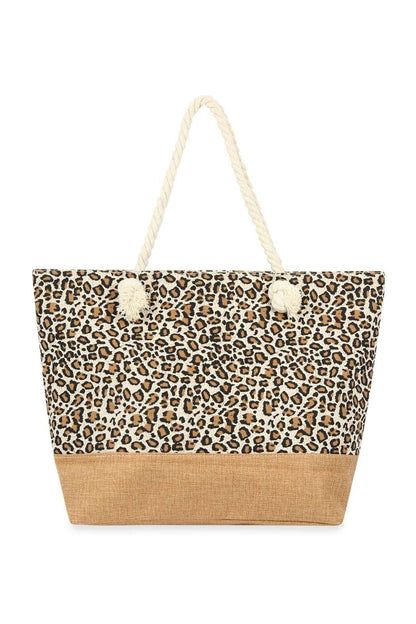 Sac cabas imprimé léopard