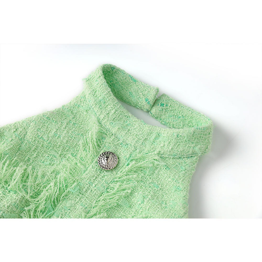 Robe mini col halter avec détails couture - MyParisMonaco