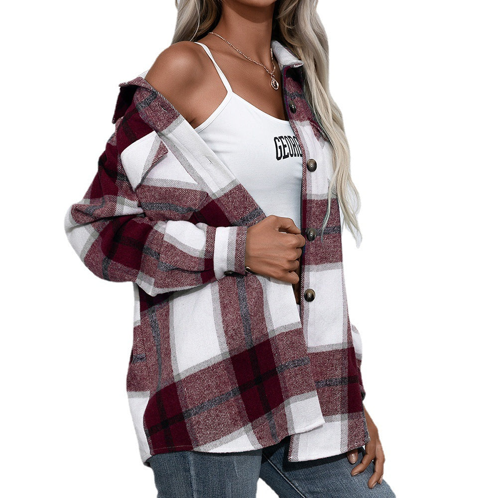 Chemise longue flanelle carreaux vintage femme MyParisMonaco