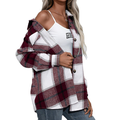 Chemise longue flanelle carreaux vintage femme MyParisMonaco