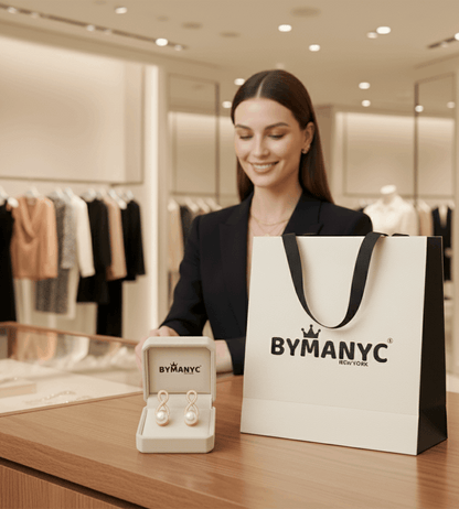 Boucles d'oreilles pendantes perles lyrical drop | bymanyc ® new york - MyParisMonaco