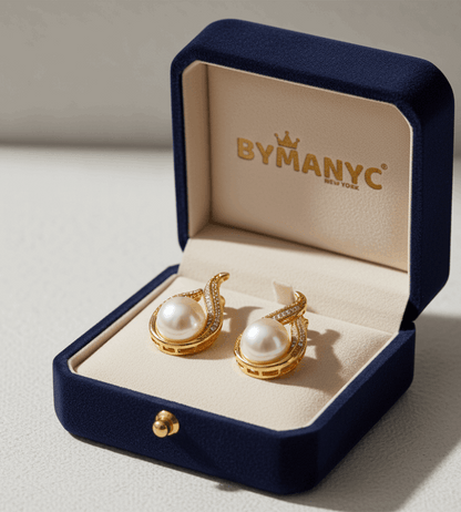 Boucles d'oreilles pendantes perles lyrical drop | bymanyc ® new york - MyParisMonaco