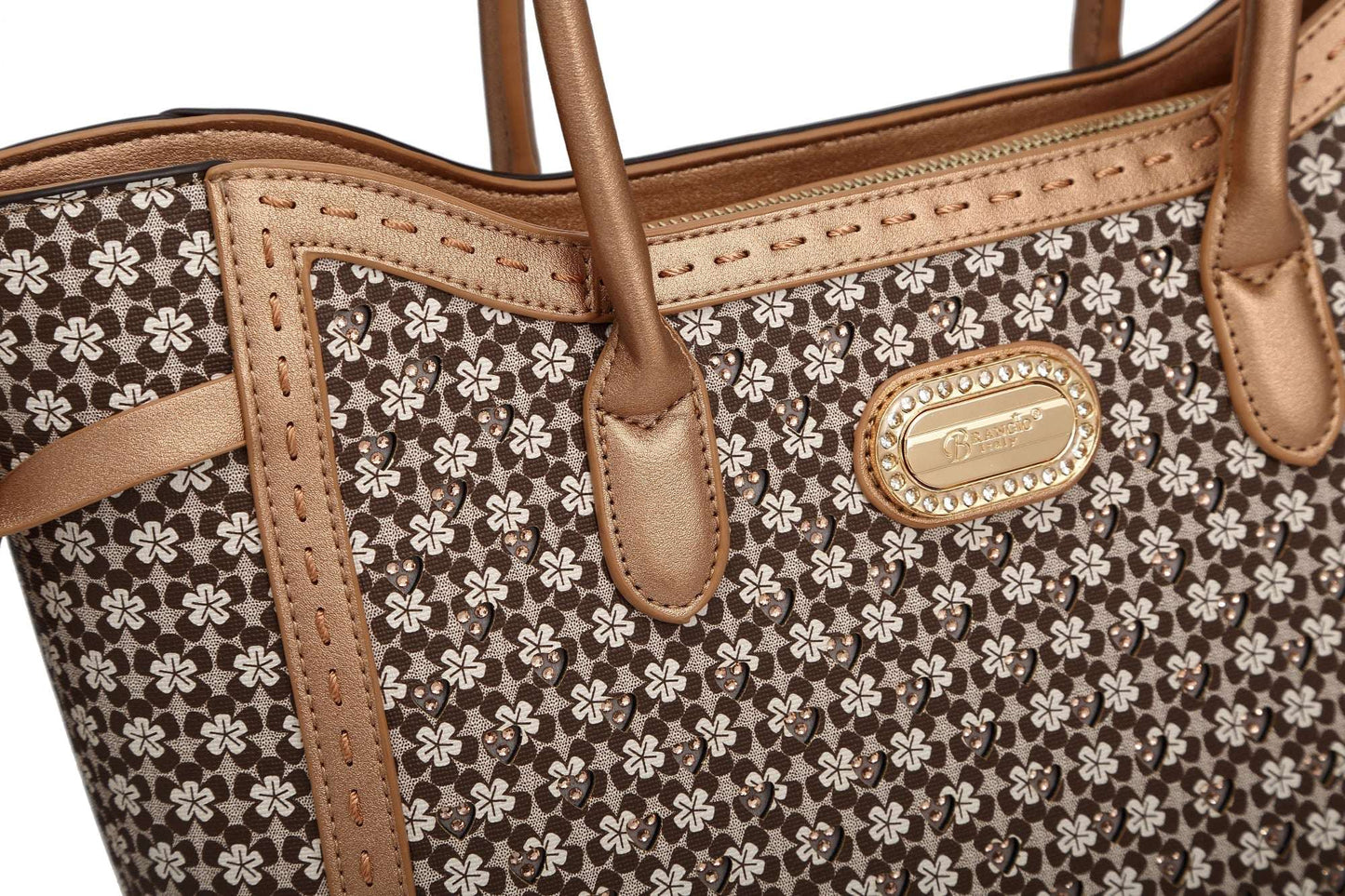Sac tote vintage motif floral