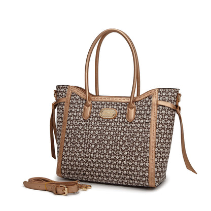 Sac tote vintage motif floral