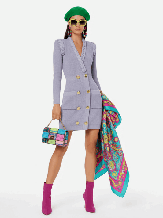 Robe tricotée rétro hepburn pour femme | bymanyc new york - MyParisMonaco