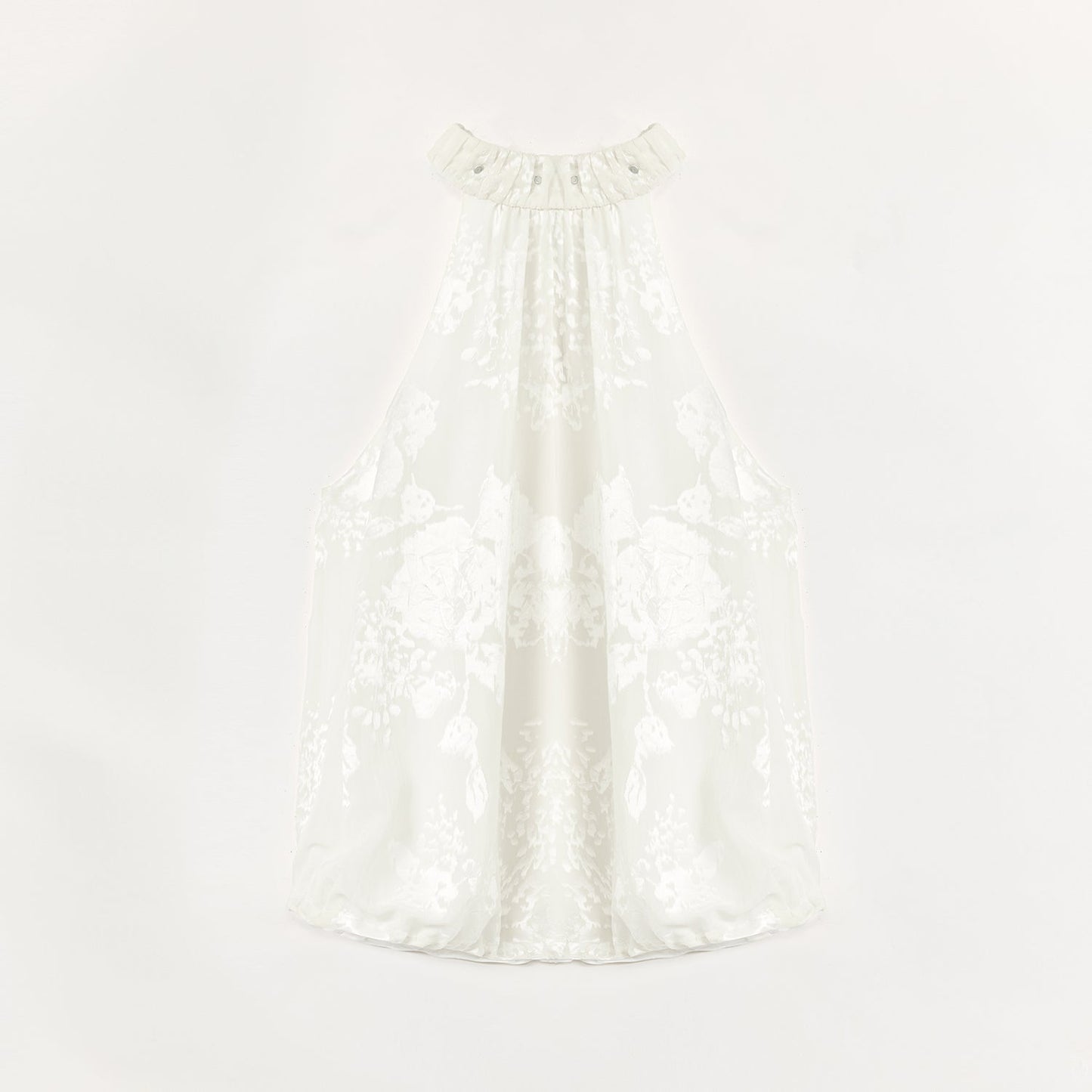 Top débardeur col halter rétro motif floral brulé MyParisMonaco