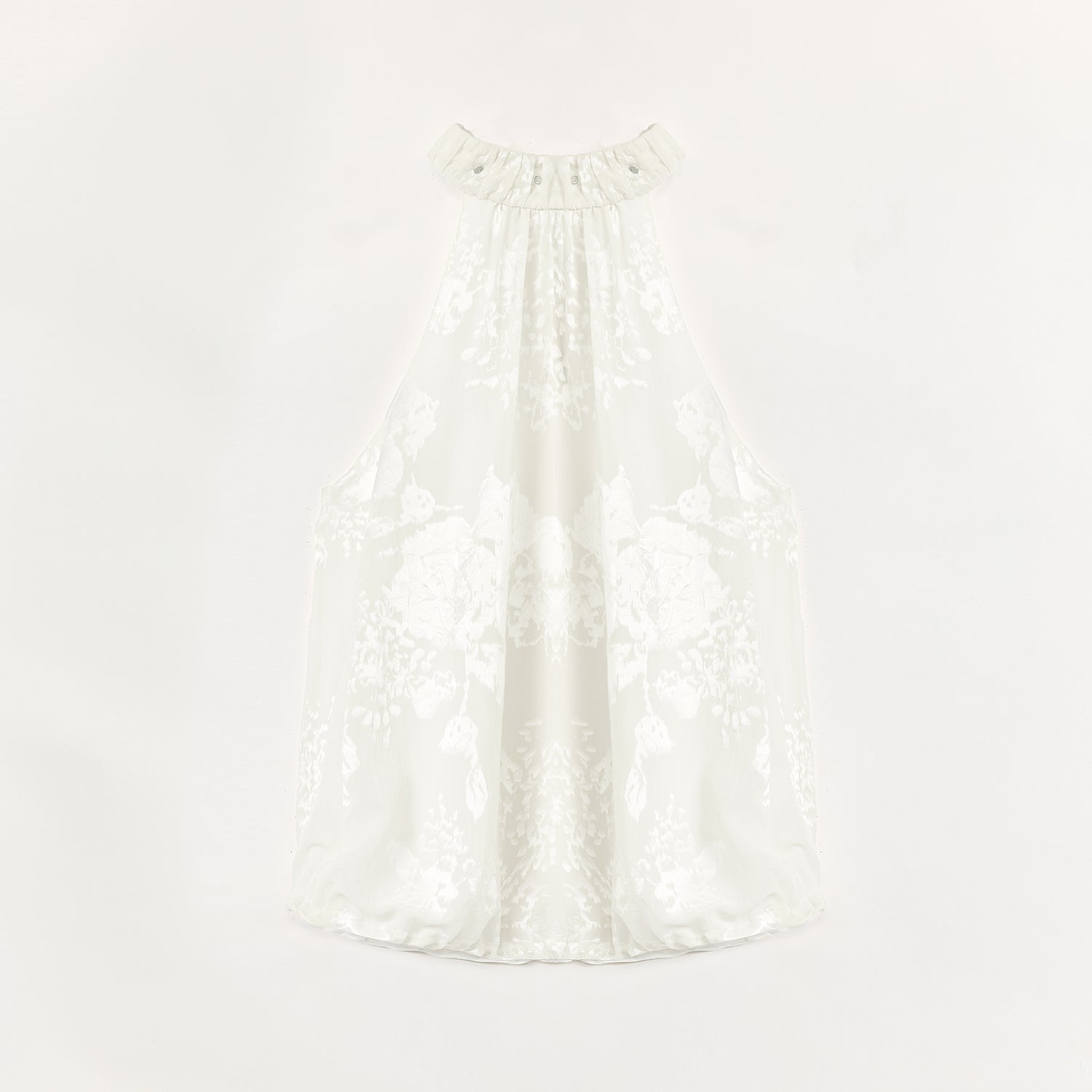 Top débardeur col halter rétro motif floral brulé MyParisMonaco
