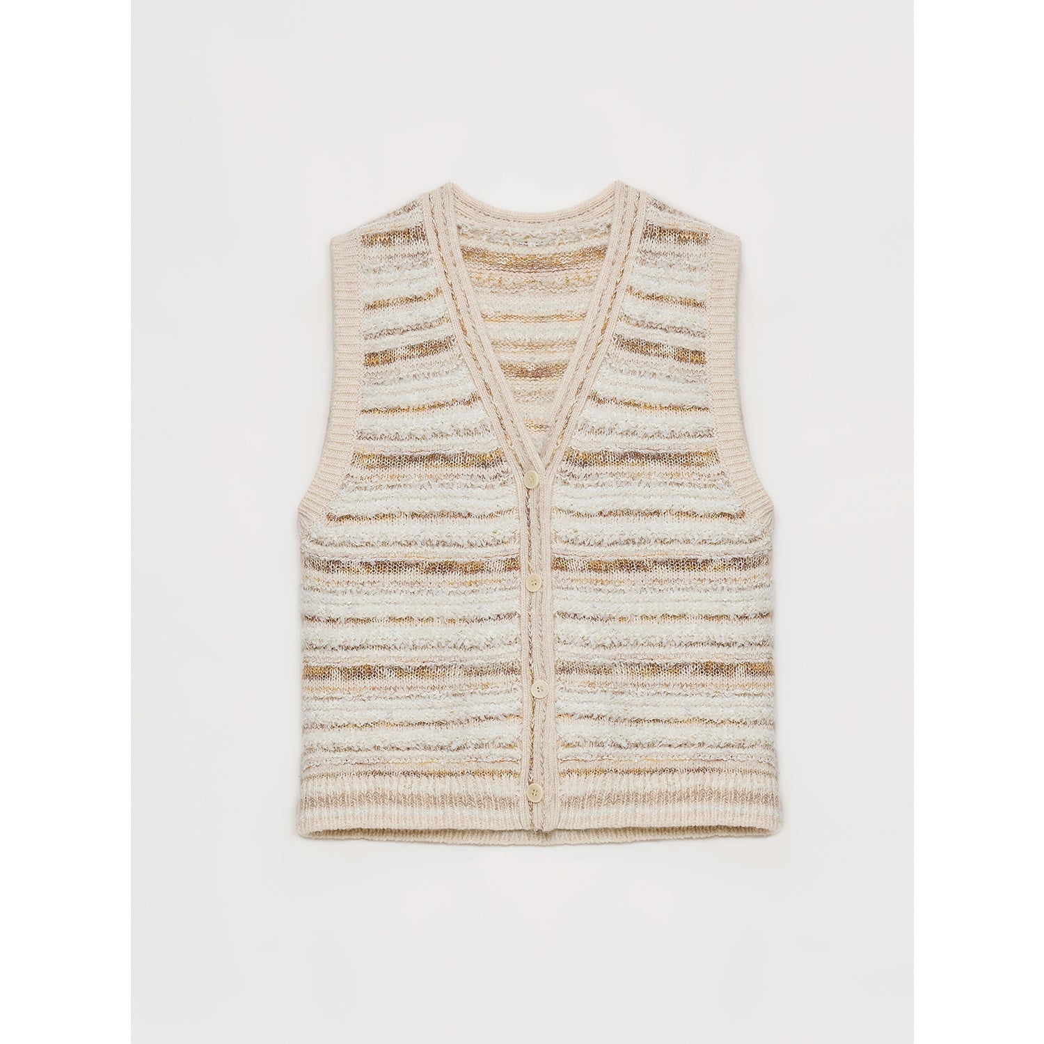 Cardigan rayé en maille tissée col V printemps MyParisMonaco
