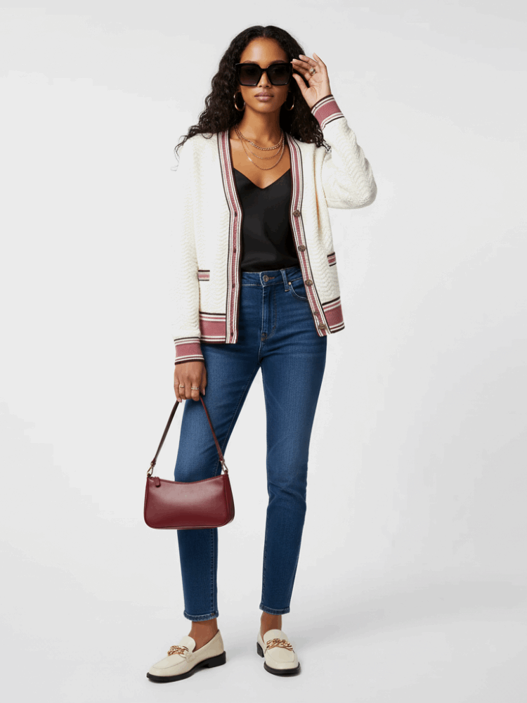 Cardigan maille rayé femme | bymanyc ® new york - MyParisMonaco