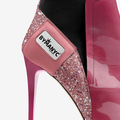 Bottines vegan talons hauts pink blaze | bymanyc® new york - MyParisMonaco