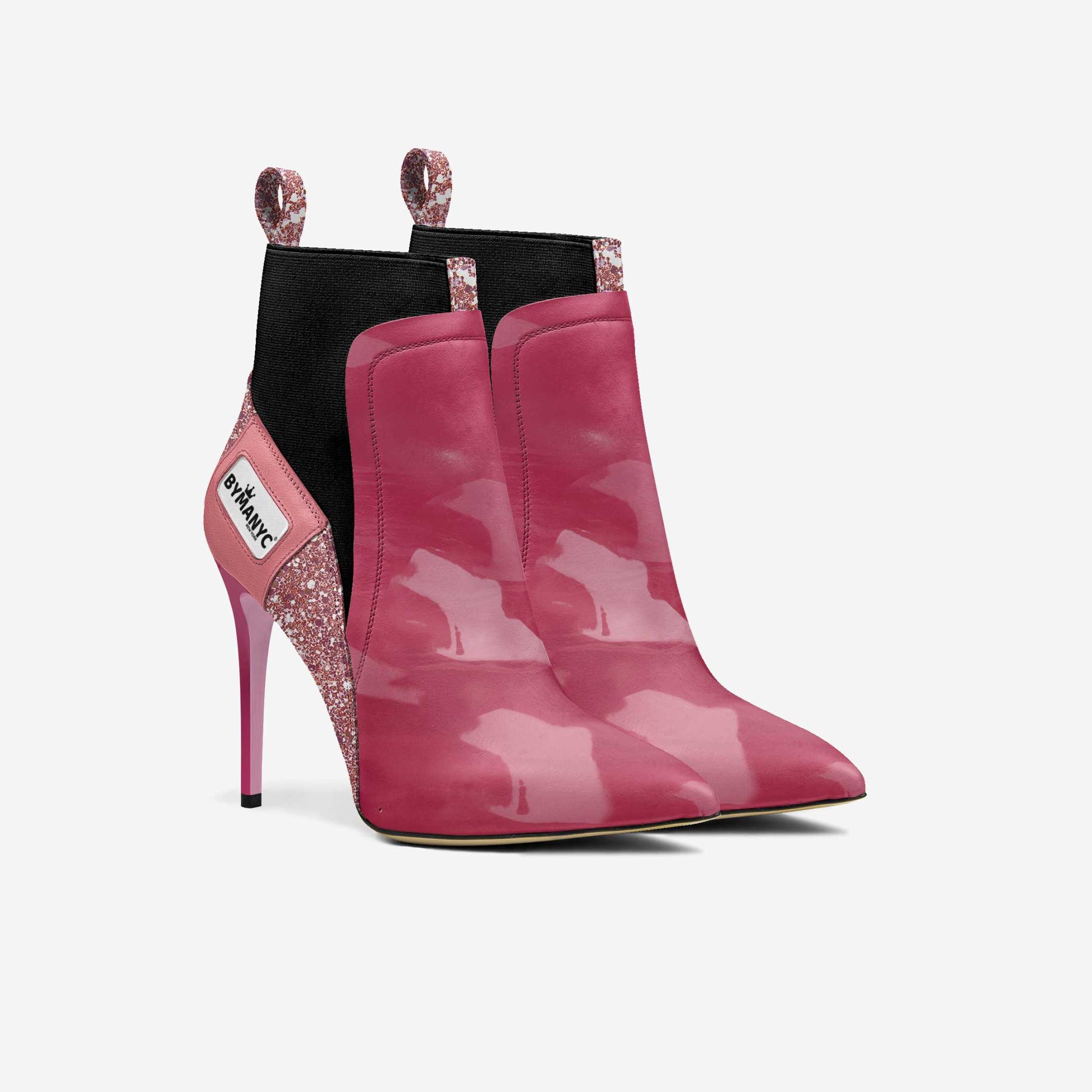 Bottines vegan talons hauts pink blaze | bymanyc® new york - MyParisMonaco