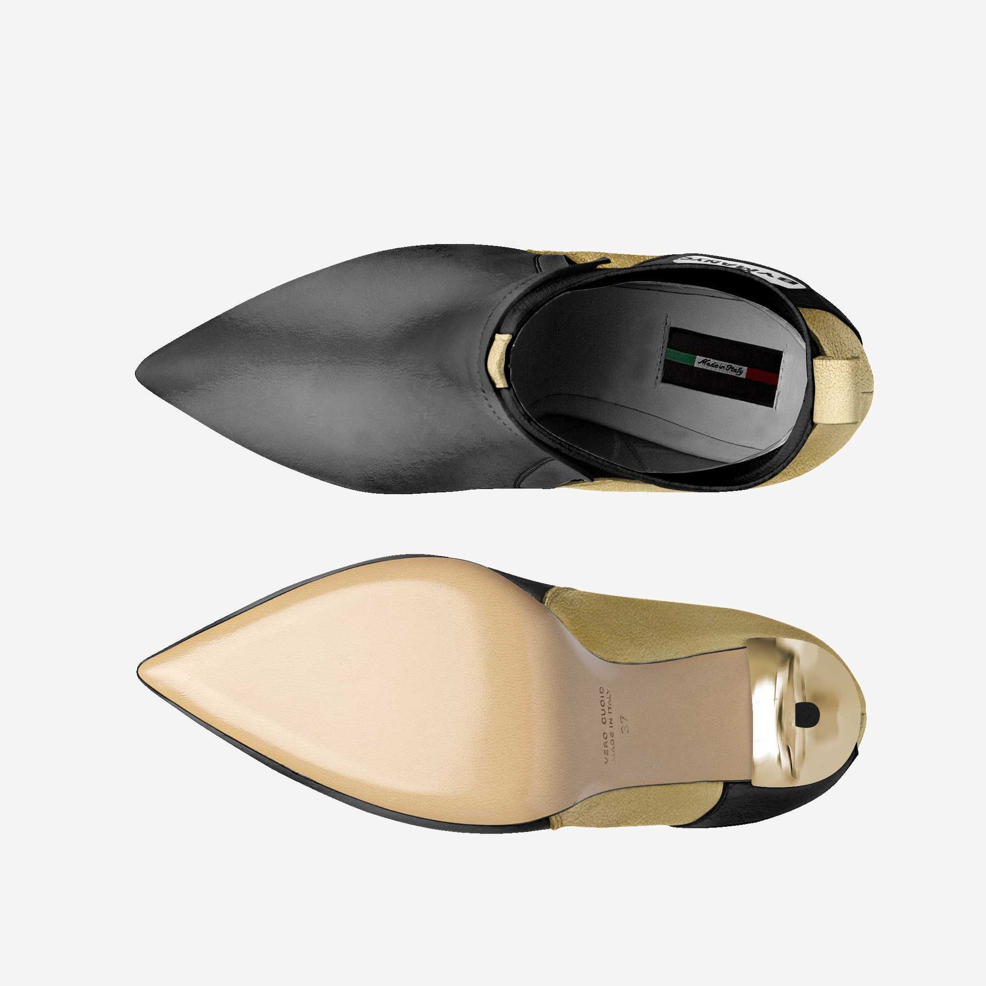 Bottines vegan talons hauts gold flame | bymanyc® new york - MyParisMonaco