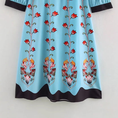 Robe longue cintrée à imprimé floral | bymanyc ® new york - MyParisMonaco
