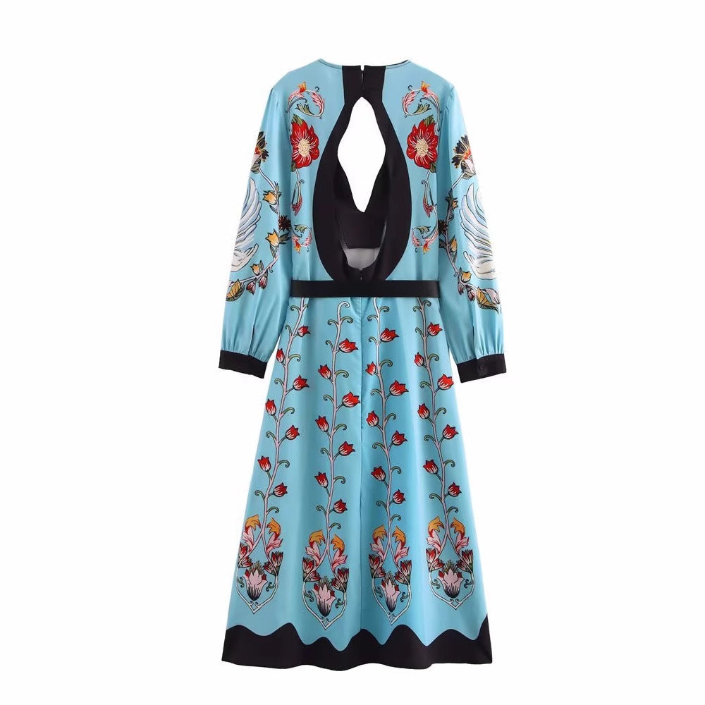 Robe longue cintrée à imprimé floral | bymanyc ® new york - MyParisMonaco