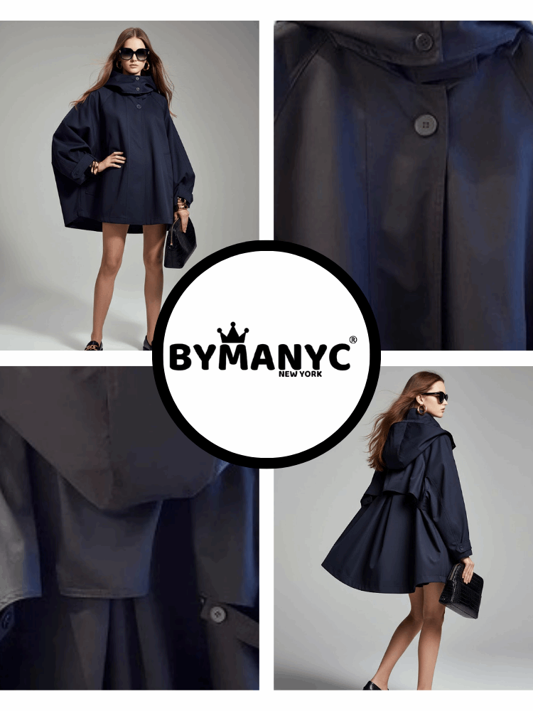 Veste cape femme tribeca éco fashion | bymanyc ® new york - MyParisMonaco