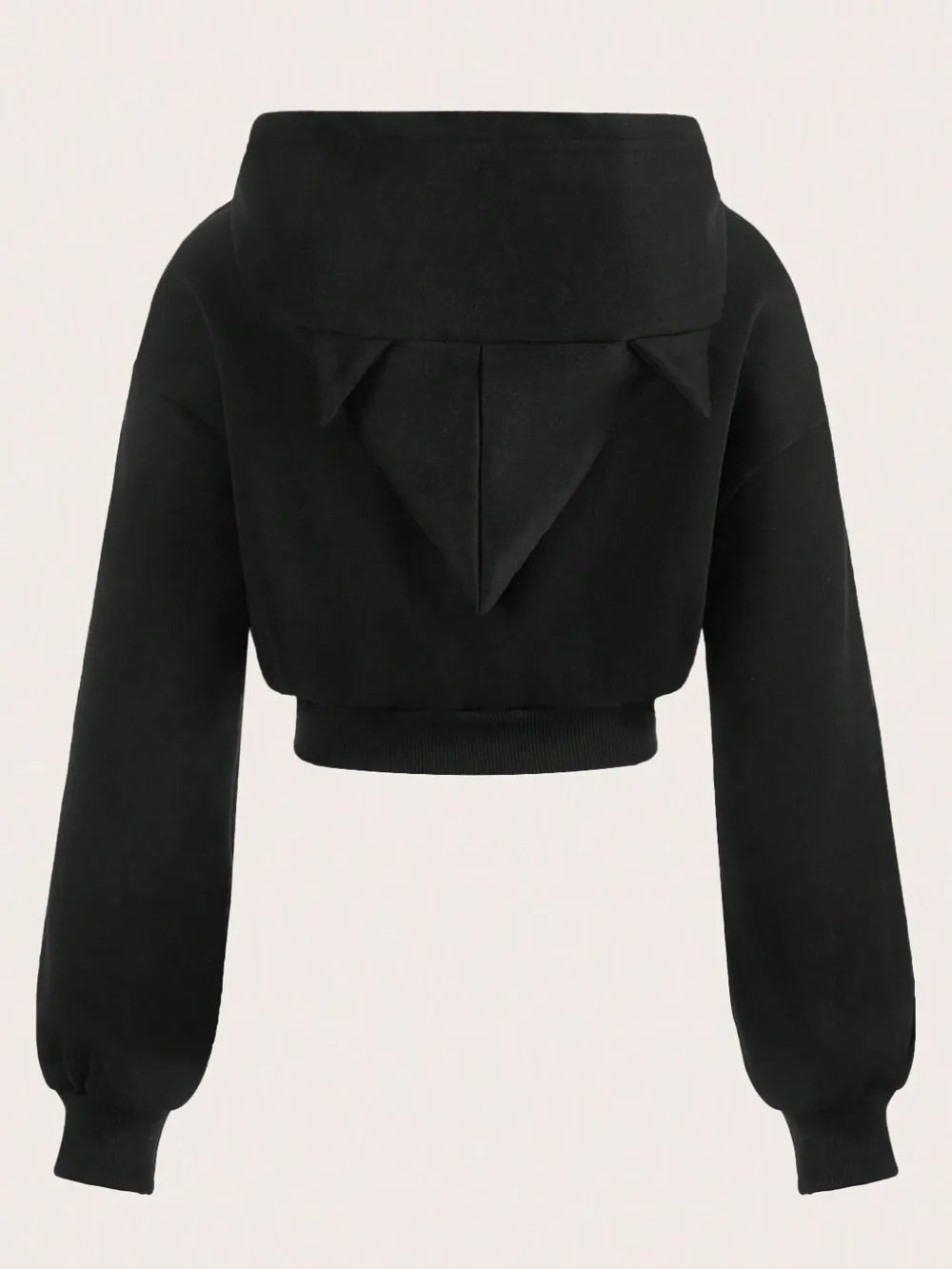 Sweat à capuche crop zippé manches longues MyParisMonaco