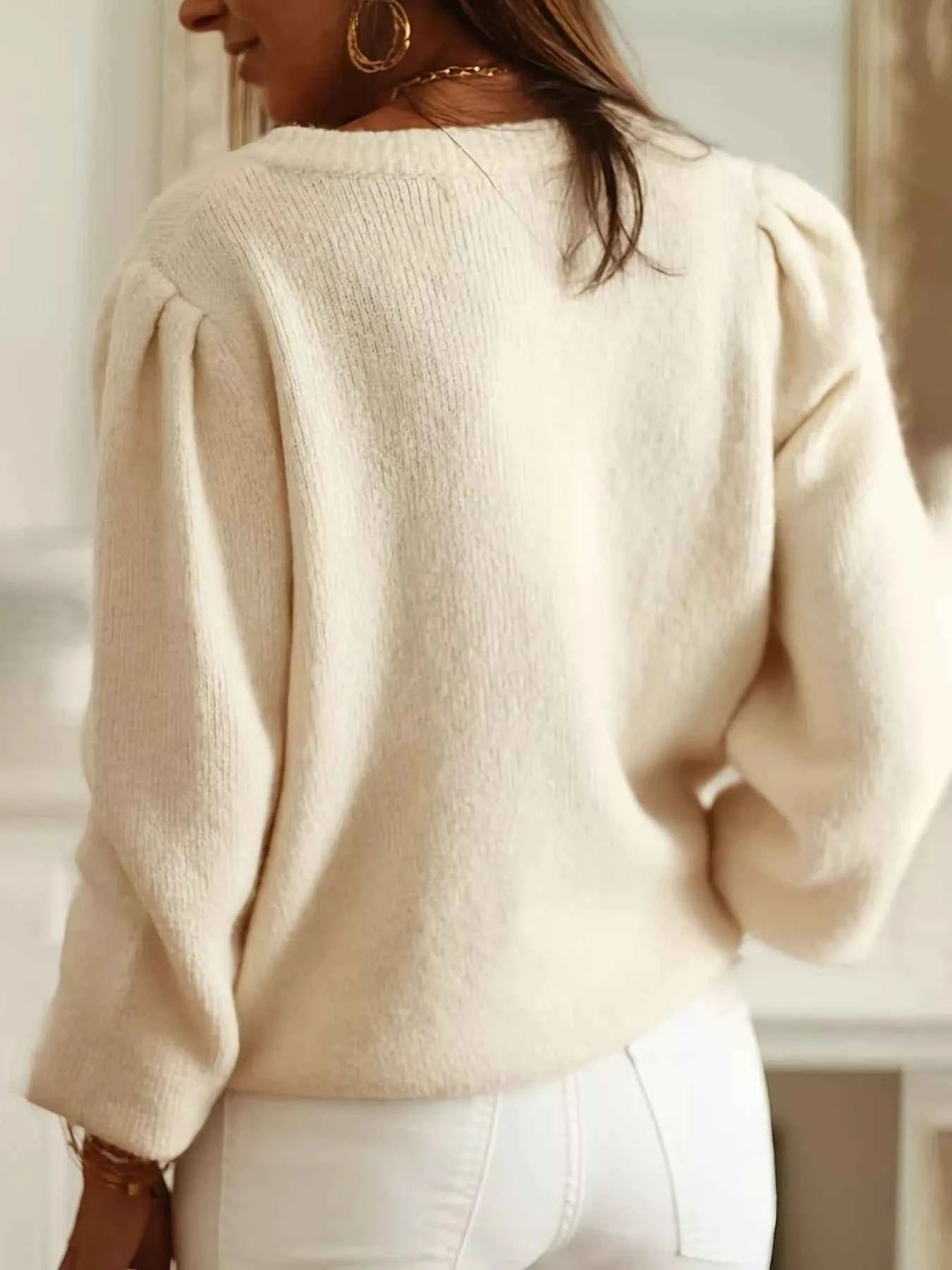 Cardigan boutonné manches longues à broderie anglaise