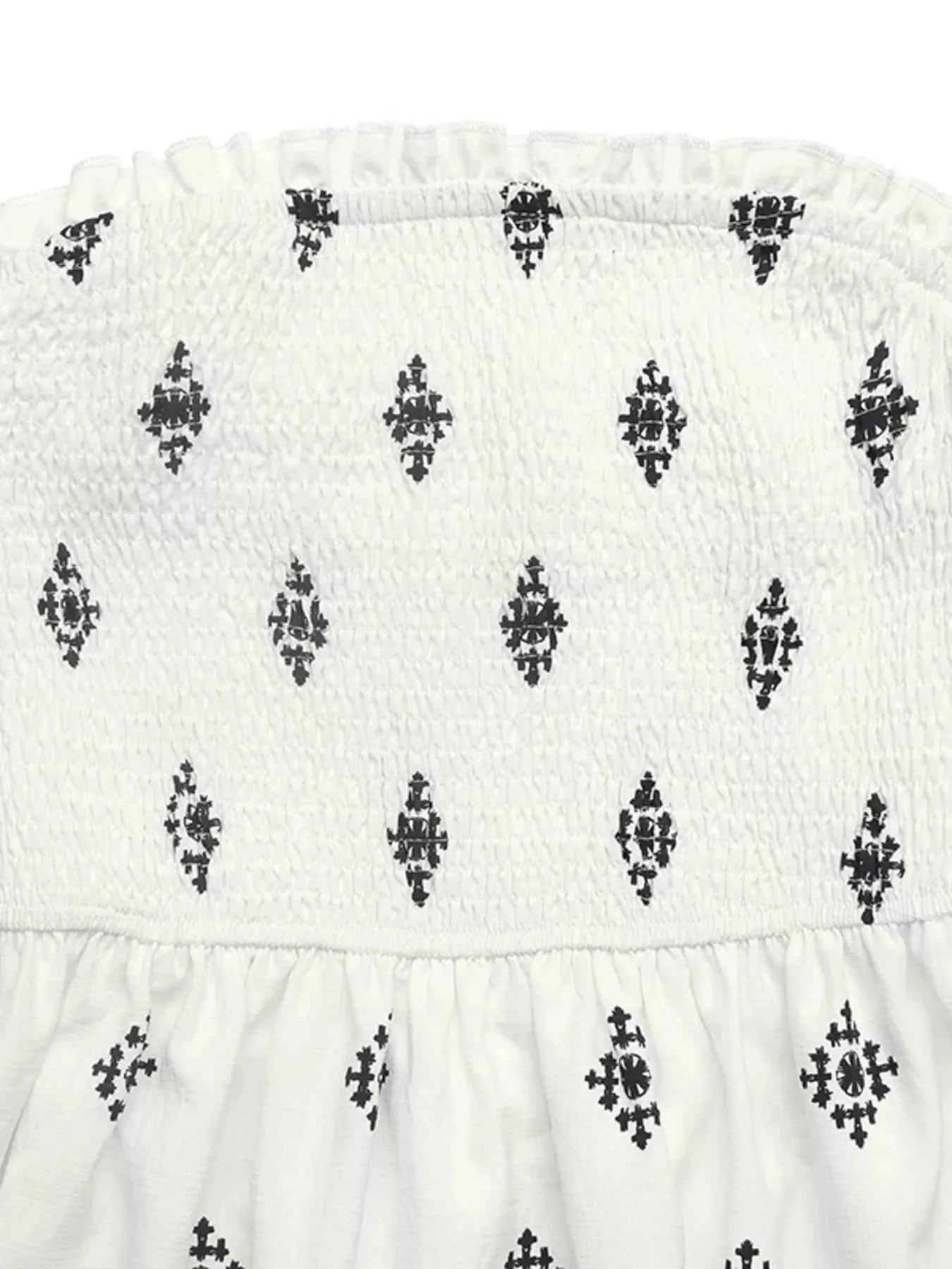 Robe midi bustier smockée
