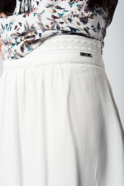 Mini jupe blanche à motifs MyParisMonaco