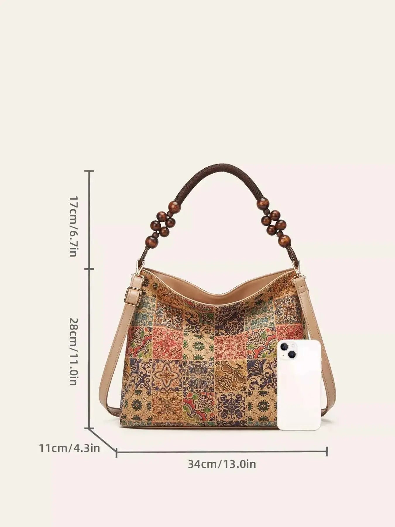 Sac hobo à motif géométrique bohème