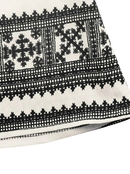 Robe midi à imprimé avec bretelles larges et poches