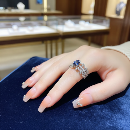 Bague moissanite 1 carat argent 925 — ambiance bijouterie chic