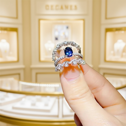 Bague moissanite — bijouterie chic vue 2