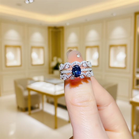 Bague moissanite — bijouterie chic vue 3