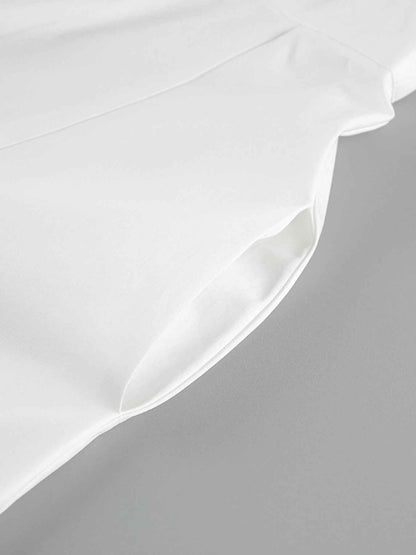 Robe maxi dos nu sans manches avec fermeture boutonnée
