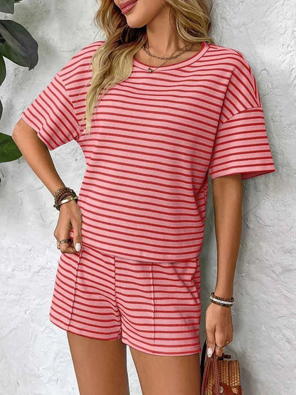 Ensemble top rayé et short