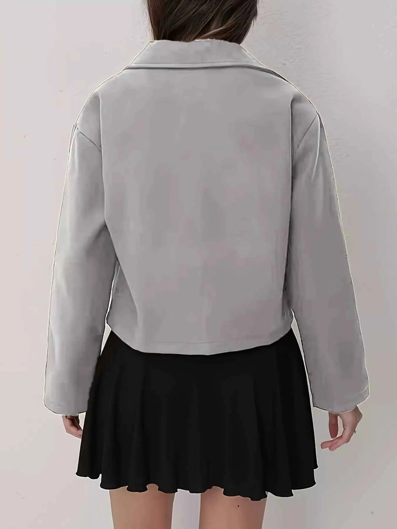 Veste courte zippée à poches