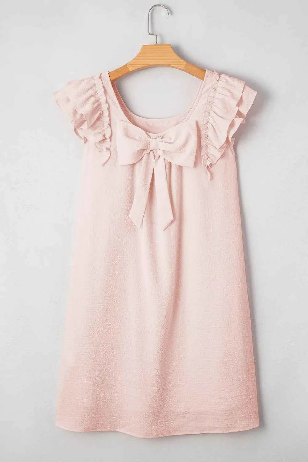 Mini-robe à volants et nœud dans le dos