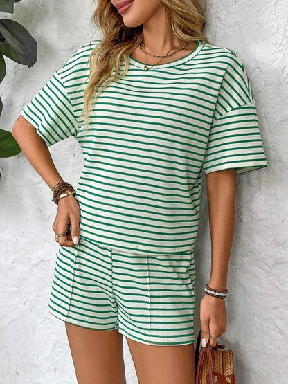 Ensemble top rayé et short
