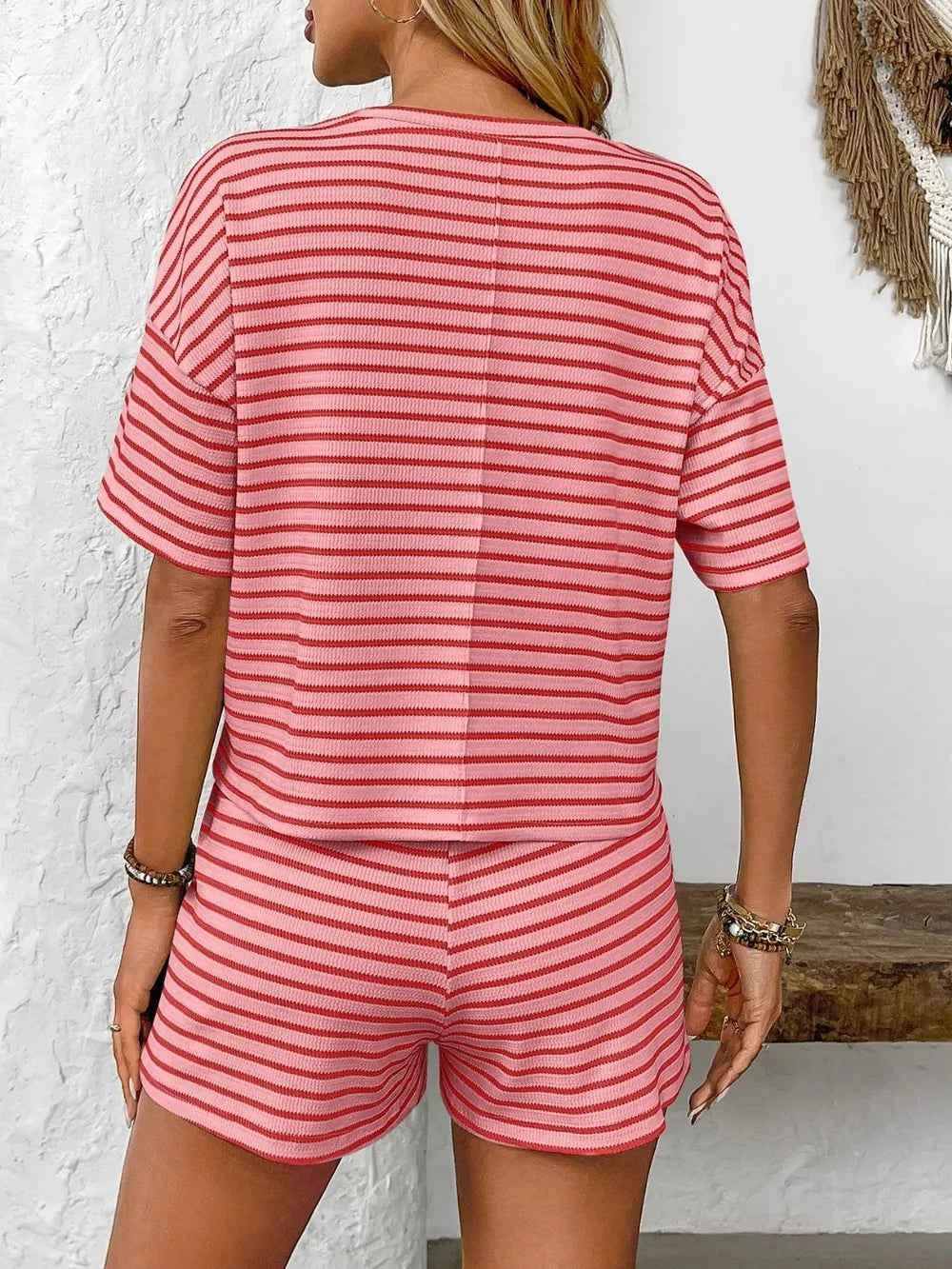 Ensemble top rayé et short