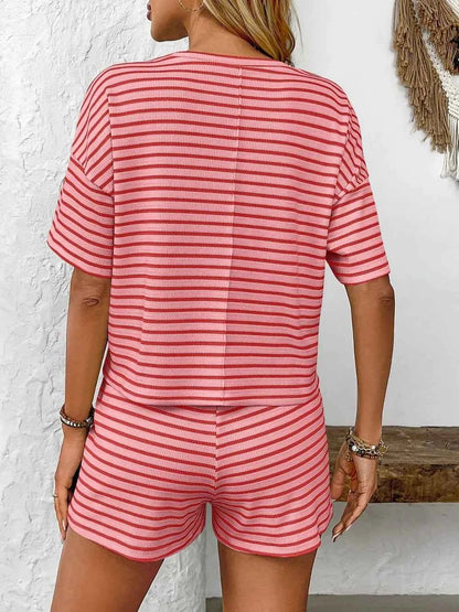 Ensemble top rayé et short
