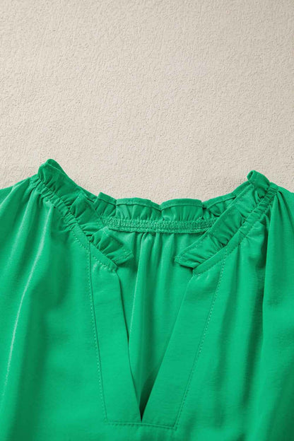 Robe maxi à volants étagés et manches bouffantes