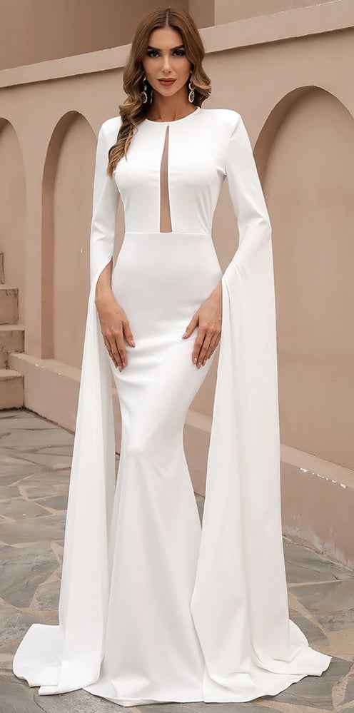 Robe longue manches longues élégante - MyParisMonaco