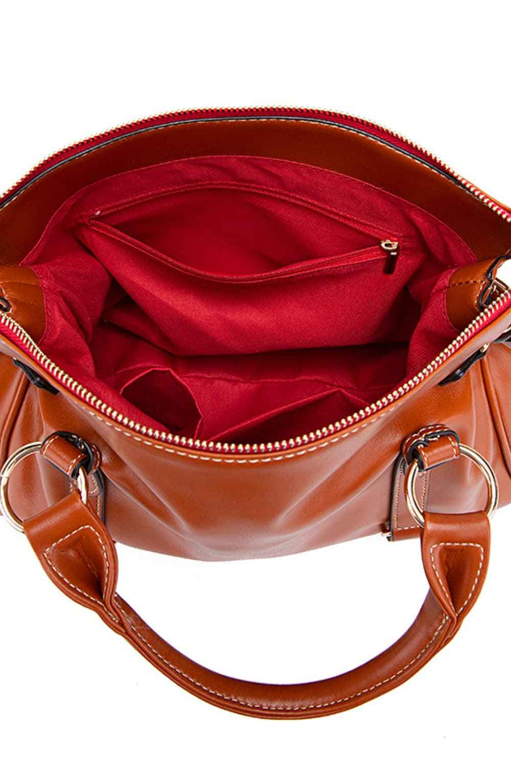 Sac à main en cuir à pompons