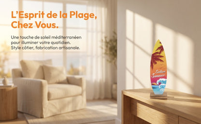 Mini planches de surf décoratives — lot de 4