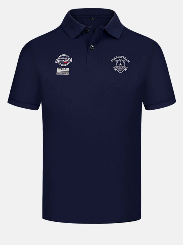 Polo col classique manches courtes boutonné