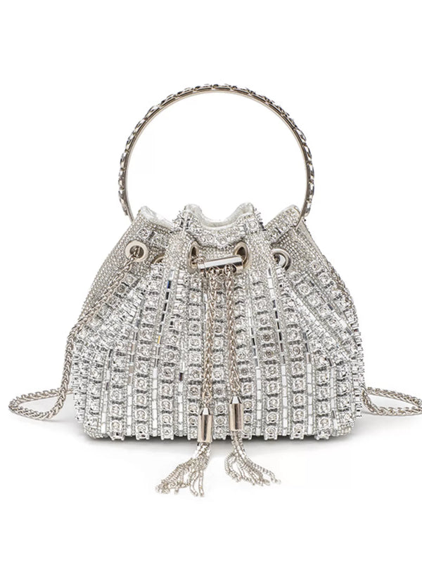Sac bucket mini orné de strass