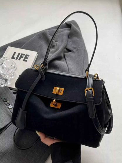 Sac à main en daim noir