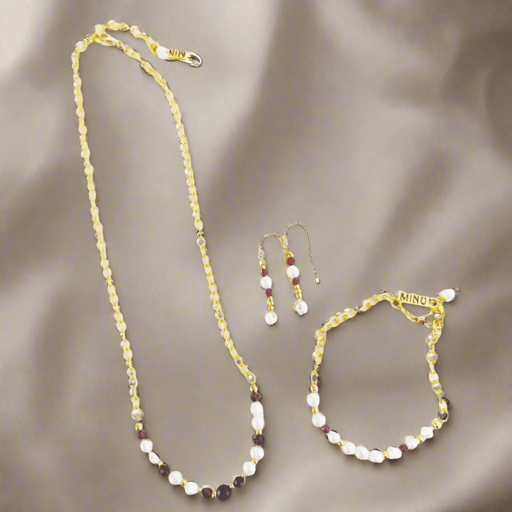 Coffret cadeau bijoux perles et grenat MyParisMonaco